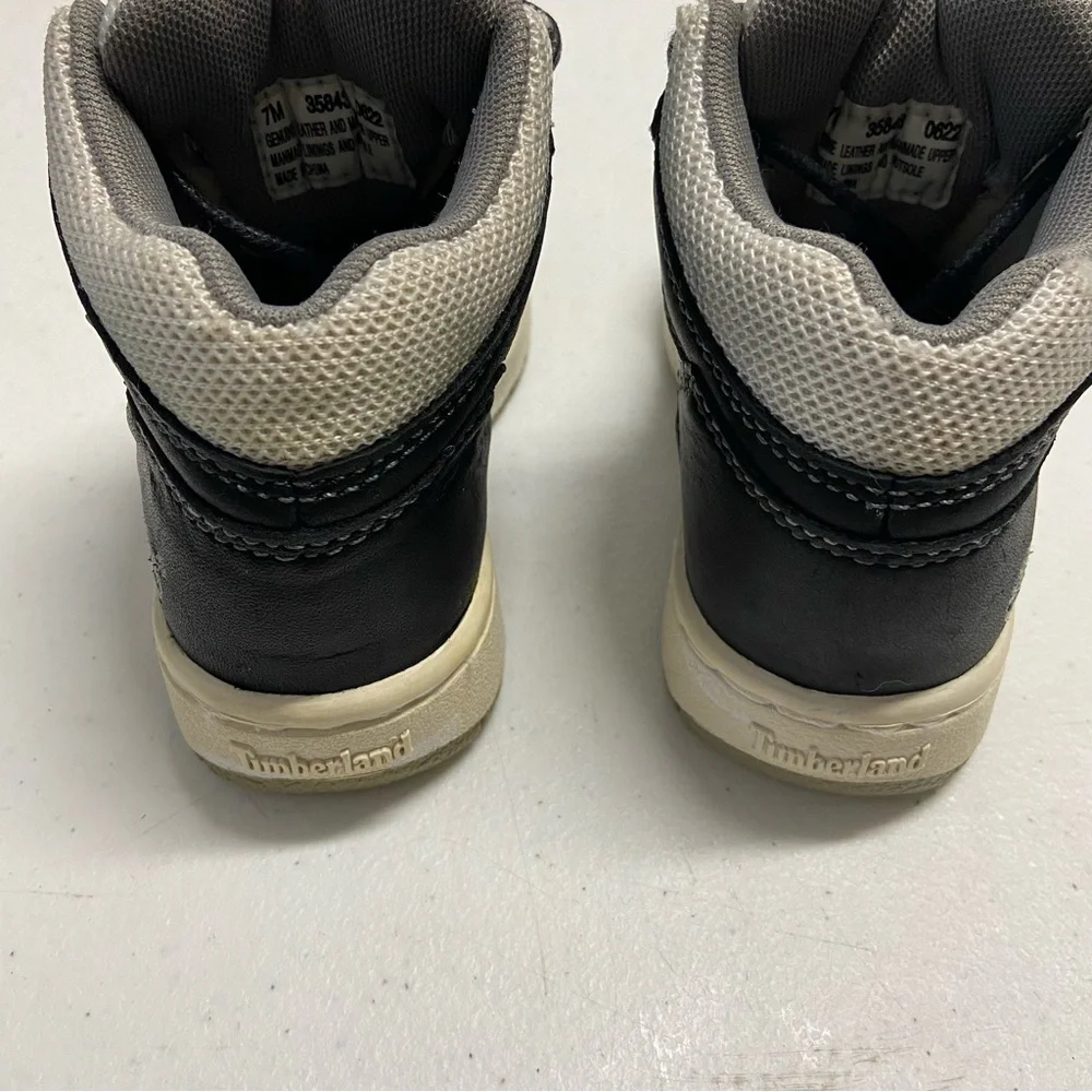 Timberland Infant Toddler Field Boots Grey Black Sz 7 Unisex Waterproof Boot Boy - Picture 9 of 10